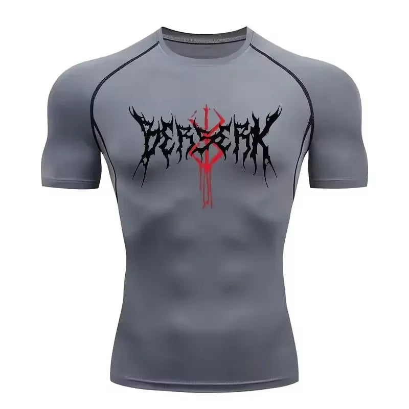 T-shirt de Compression Berserk Homme - Maillot Sport Séchage Rapide