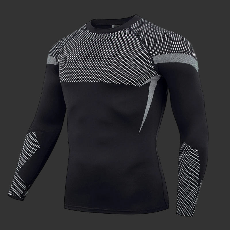 T-shirt de Compression à Manches Longues pour Homme - Sport Fitness