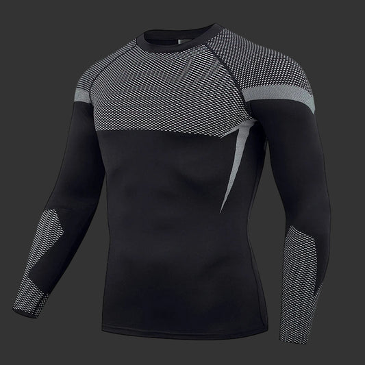 T-shirt de Compression à Manches Longues pour Homme - Sport Fitness