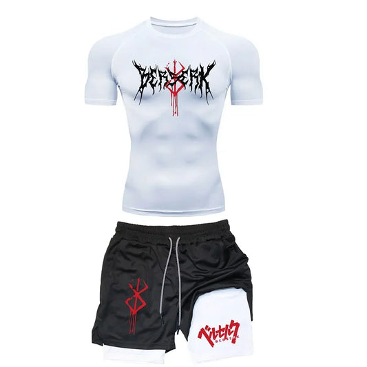 Ensemble de Compression Berserk - T-shirt et Short de Sport pour Homme