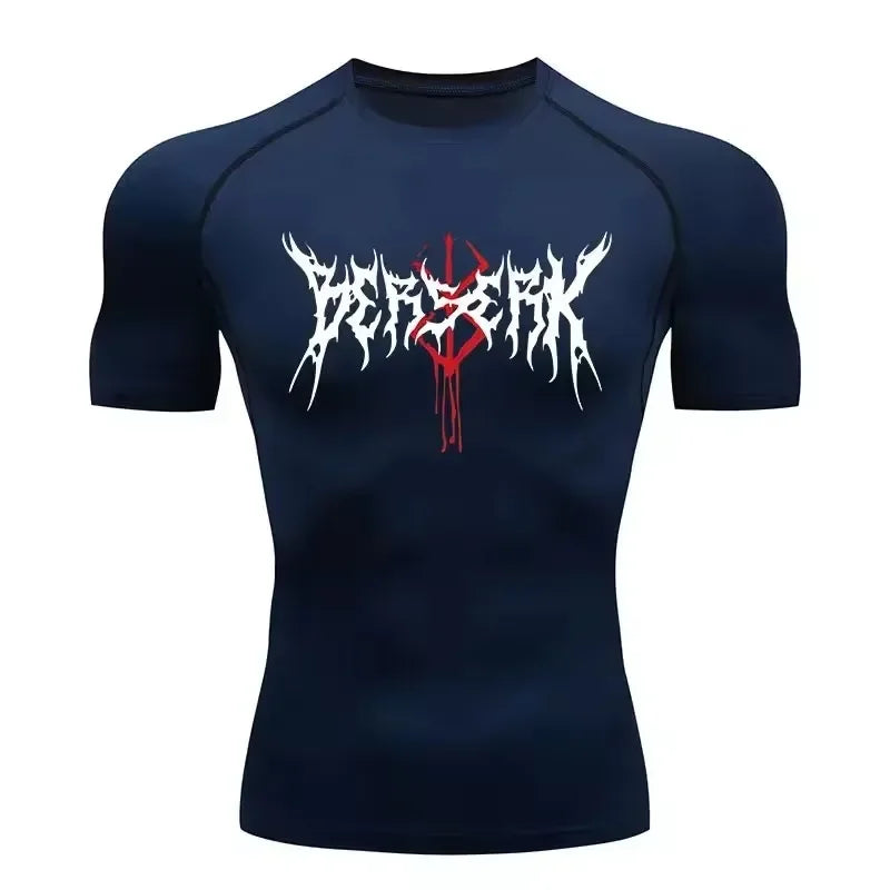 T-shirt de Compression Berserk Homme - Maillot Sport Séchage Rapide