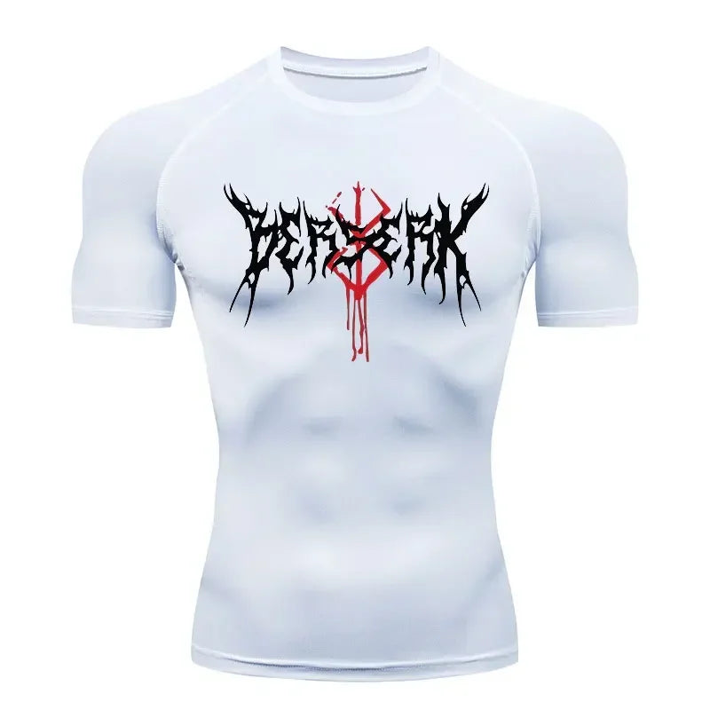 T-shirt de Compression Berserk Homme - Maillot Sport Séchage Rapide