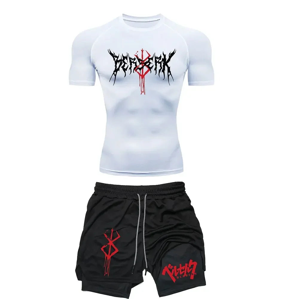 Ensemble de Compression Berserk - T-shirt et Short de Sport pour Homme
