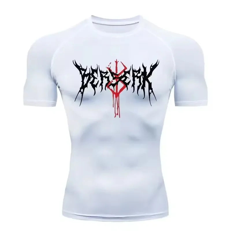 T-shirt de Compression Berserk Homme - Maillot Sport Séchage Rapide