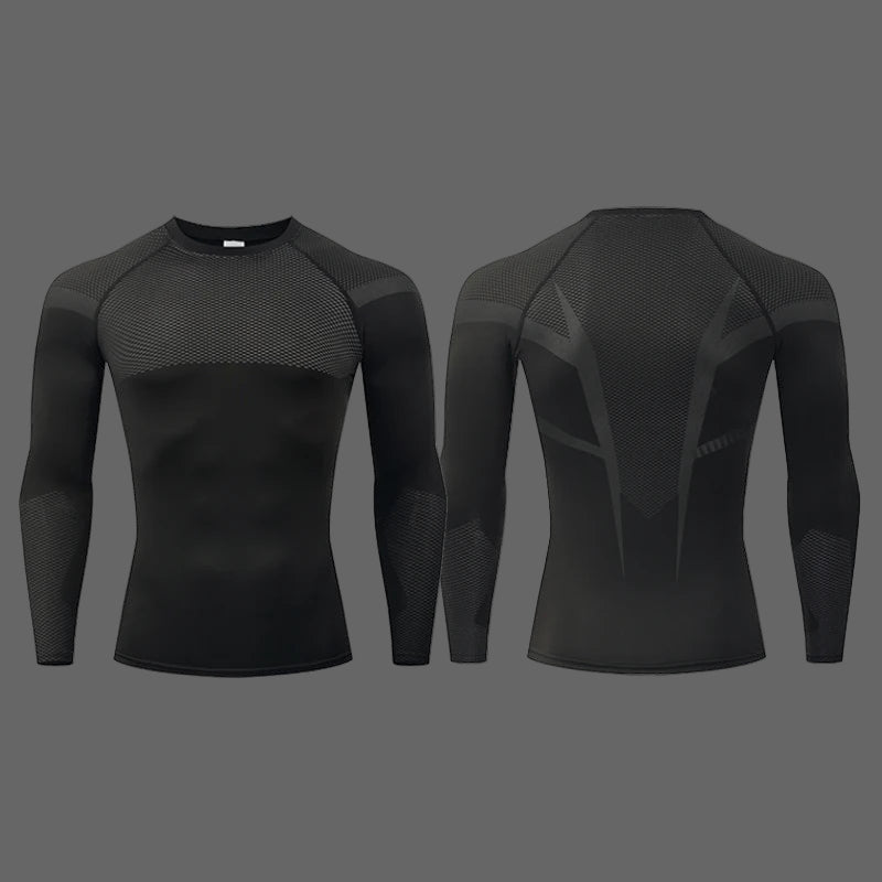 T-shirt de Compression à Manches Longues pour Homme - Sport Fitness
