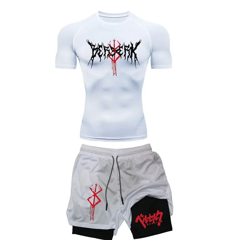 Ensemble de Compression Berserk - T-shirt et Short de Sport pour Homme